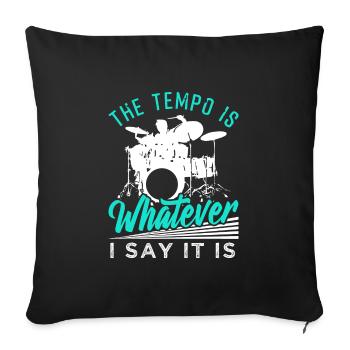 Percussion - Sofa pillowcase 17,3'' x 17,3'' (45 x 45 cm) - black - Front
