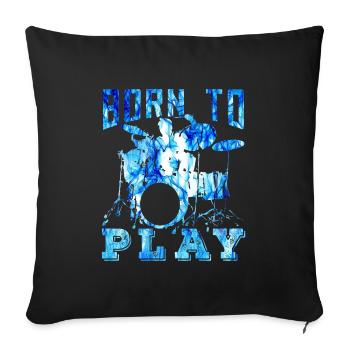 Percussion - Sofa pillowcase 17,3'' x 17,3'' (45 x 45 cm) - black - Front