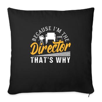 Théâtre - Housse de coussin décorative 45 x 45 cm - noir - Devant