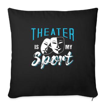 Theatre - Sofa pillowcase 17,3'' x 17,3'' (45 x 45 cm) - black - Front