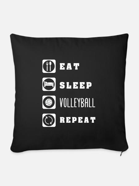 Volleyball - Sofakissenbezug 45 x 45 cm - Schwarz