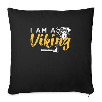 Vikings - Housse de coussin décorative 45 x 45 cm - noir - Devant