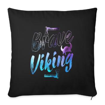 Vikings - Housse de coussin décorative 45 x 45 cm - noir - Devant