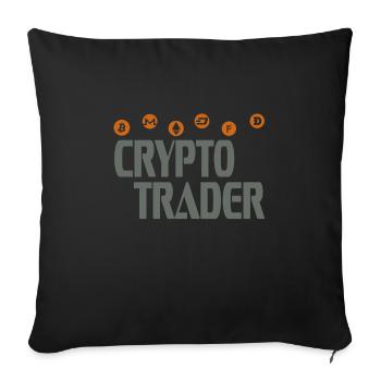 Crypto Trader - Housse de coussin décorative 45 x 45 cm - noir - Devant