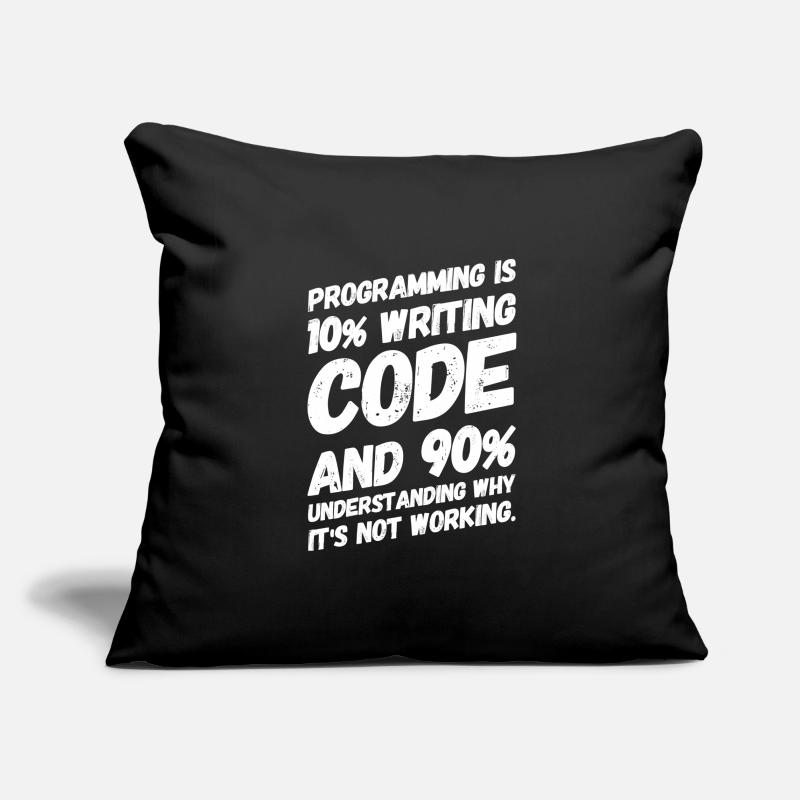Nerd Nerdy Geek Programmeur des énonciations drôles Housse de coussin décorative 45 x 45 cm