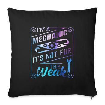 Mechanic - Sofa pillowcase 17,3'' x 17,3'' (45 x 45 cm) - black - Front