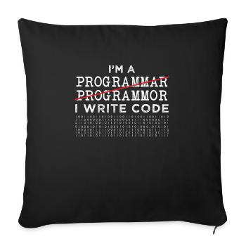 Programmer - Sofa pillowcase 17,3'' x 17,3'' (45 x 45 cm) - black - Front