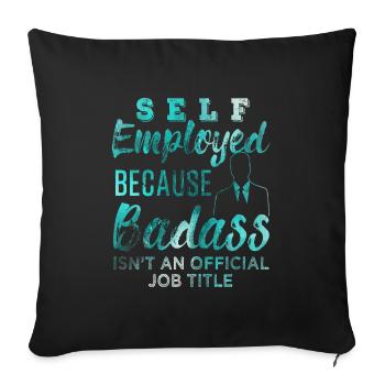 Indépendant - Housse de coussin décorative 45 x 45 cm - noir - Devant