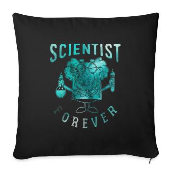 Scientist - Sofa pillowcase 17,3'' x 17,3'' (45 x 45 cm) - black - Front
