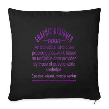 Designers - Sofa pillowcase 17,3'' x 17,3'' (45 x 45 cm) - black - Front
