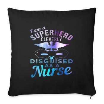 Nurse - Sofa pillowcase 17,3'' x 17,3'' (45 x 45 cm) - black - Front