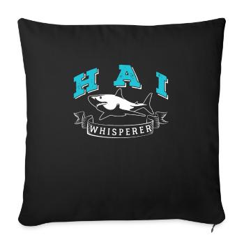Shark - Sofa pillowcase 17,3'' x 17,3'' (45 x 45 cm) - black - Front