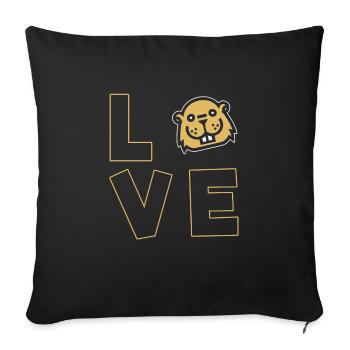Biber - Housse de coussin décorative 45 x 45 cm - noir - Devant