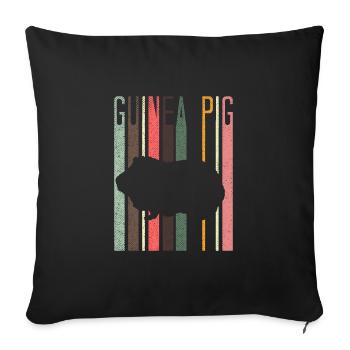 Guinea pig - Sofa pillowcase 17,3'' x 17,3'' (45 x 45 cm) - black - Front