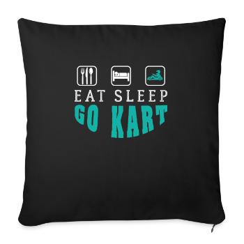 Go Kart - Housse de coussin décorative 45 x 45 cm - noir - Devant