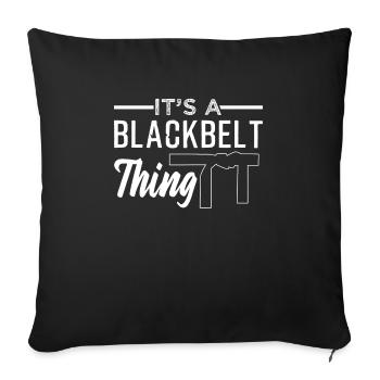 Taekwondo - Housse de coussin décorative 45 x 45 cm - noir - Devant