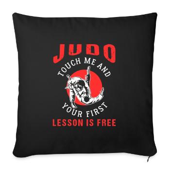 Judo - Sofa pillowcase 17,3'' x 17,3'' (45 x 45 cm) - black - Front