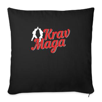 Krav Maga - Housse de coussin décorative 45 x 45 cm - noir - Devant