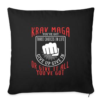 Krav Maga - Sofakissenbezug 45 x 45 cm - Schwarz - Vorne