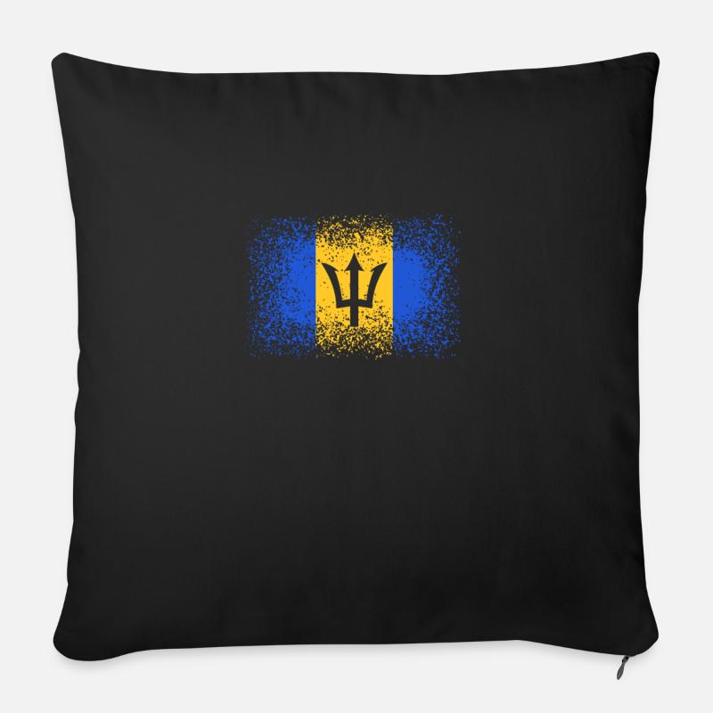 Barbados Flagge - Sofakissenbezug 45 x 45 cm - Schwarz