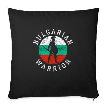 Bulgaria - Sofa pillowcase 17,3'' x 17,3'' (45 x 45 cm) - black - Front