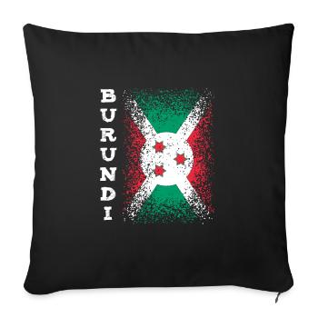 Burundi - Sofa pillowcase 17,3'' x 17,3'' (45 x 45 cm) - black - Front