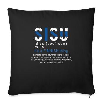 Finnland - Sofakissenbezug 45 x 45 cm - Schwarz - Vorne