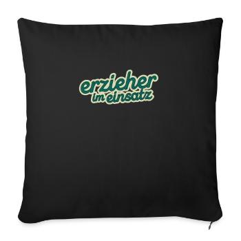 Educator in action - Sofa pillowcase 17,3'' x 17,3'' (45 x 45 cm) - black - Front