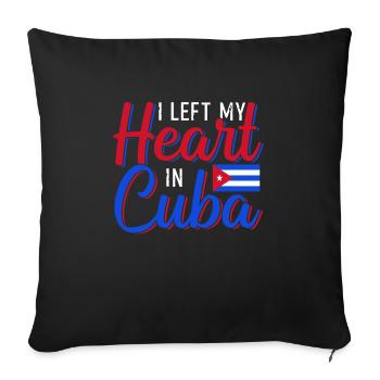 Cuba - Sofa pillowcase 17,3'' x 17,3'' (45 x 45 cm) - black - Front