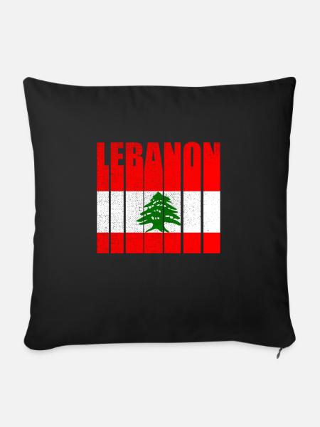 Libanon - Sofakissenbezug 45 x 45 cm - Schwarz