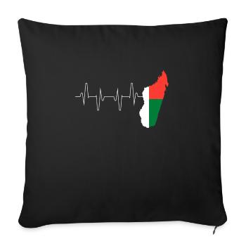 Madagascar - Sofa pillowcase 17,3'' x 17,3'' (45 x 45 cm) - black - Front