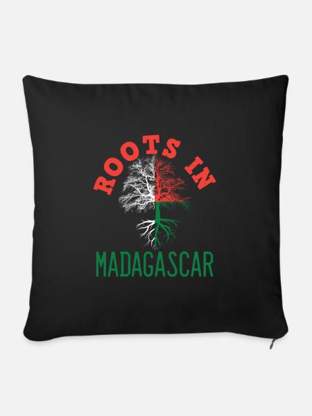 Madagaskar - Sofakissenbezug 45 x 45 cm - Schwarz