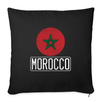 Maroc - Housse de coussin décorative 45 x 45 cm - noir - Devant