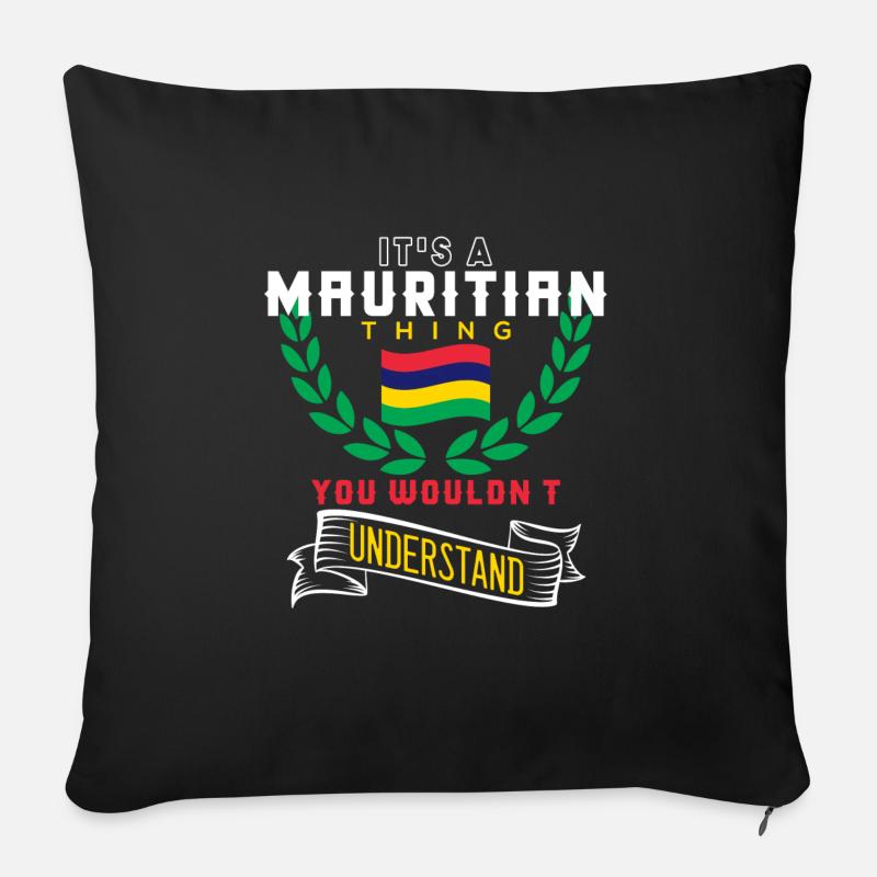 Mauritius - Sofakissenbezug 45 x 45 cm - Schwarz
