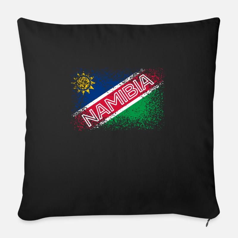 Namibia - Sofakissenbezug 45 x 45 cm - Schwarz