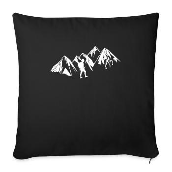 wander wanderer - Sofa pillowcase 17,3'' x 17,3'' (45 x 45 cm) - black - Front