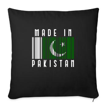 Pakistan - Sofa pillowcase 17,3'' x 17,3'' (45 x 45 cm) - black - Front