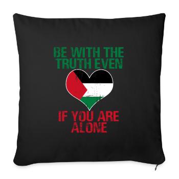 Palestine - Sofa pillowcase 17,3'' x 17,3'' (45 x 45 cm) - black - Front