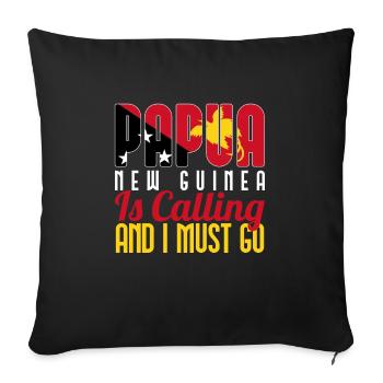 Papua New Guinea - Sofa pillowcase 17,3'' x 17,3'' (45 x 45 cm) - black - Front