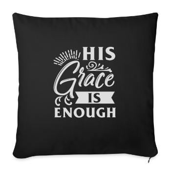 Christian saying - Sofa pillowcase 17,3'' x 17,3'' (45 x 45 cm) - black - Front