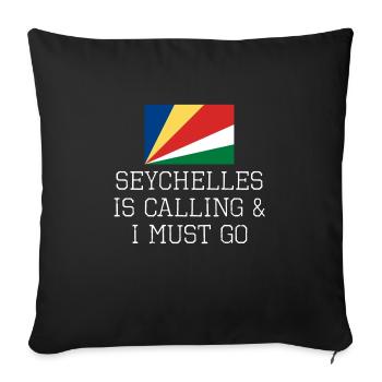 Seychelles - Housse de coussin décorative 45 x 45 cm - noir - Devant