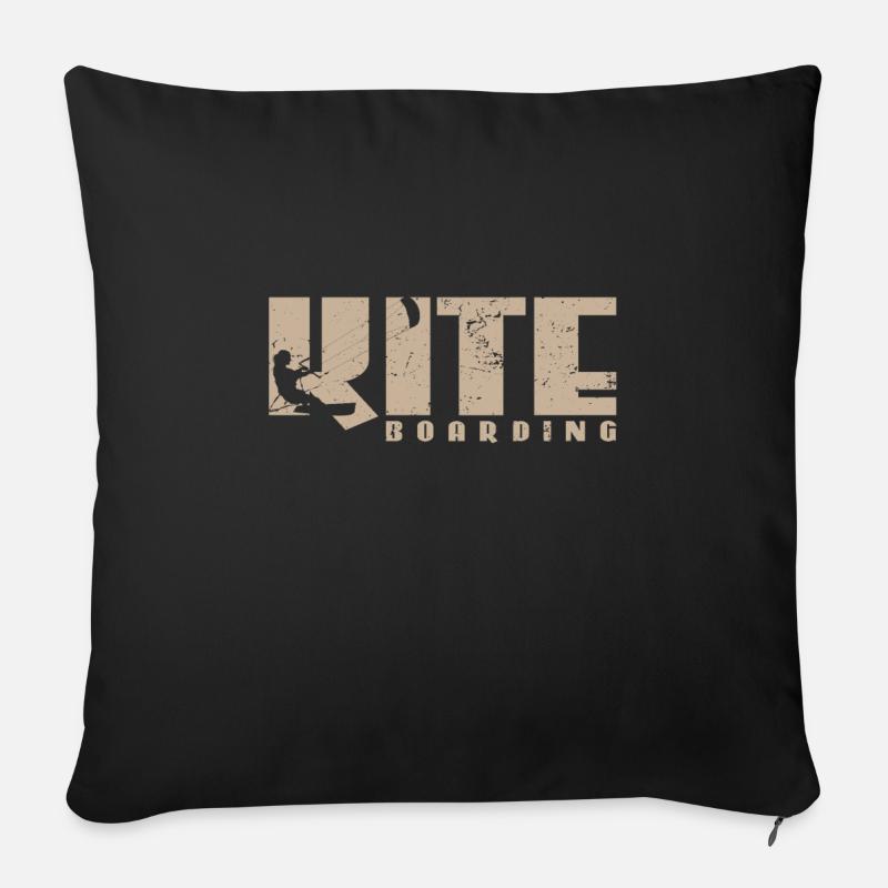 Kite Boarding - Sofakissenbezug 45 x 45 cm - Schwarz