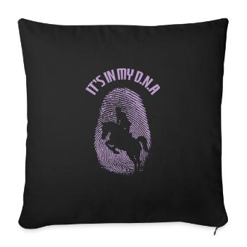 Equestrian sports are in my DNA - Sofa pillowcase 17,3'' x 17,3'' (45 x 45 cm) - black - Front