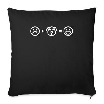 Happy Dog Owner chien chien animal doux - Housse de coussin décorative 45 x 45 cm - noir - Devant