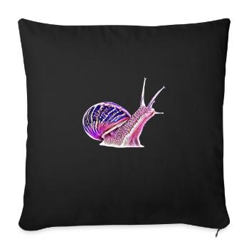 limace - Housse de coussin décorative 45 x 45 cm - noir - Devant