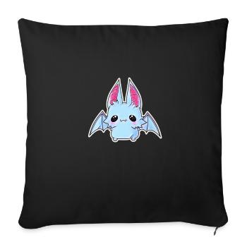 bat - Sofa pillowcase 17,3'' x 17,3'' (45 x 45 cm) - black - Front