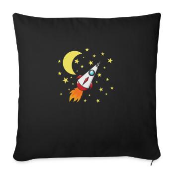 Enrolment school bags rocket - Sofa pillowcase 17,3'' x 17,3'' (45 x 45 cm) - black - Front