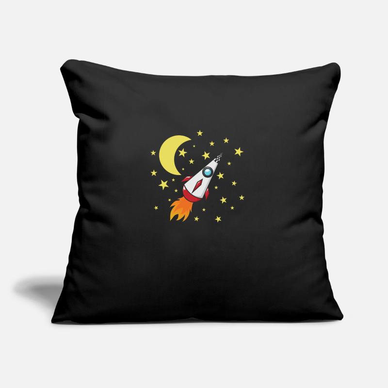 Scolarisation Des sacs d’école fusée Housse de coussin décorative 45 x 45 cm