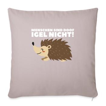 Igel Hedgehog Stacheltier Herbst Geschenk - Sofakissenbezug 45 x 45 cm - helles Taupe - Vorne