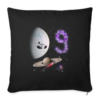 9th Birthday Kids Space - Sofa pillowcase 17,3'' x 17,3'' (45 x 45 cm) - black - Front